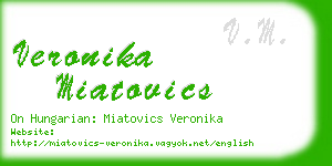 veronika miatovics business card